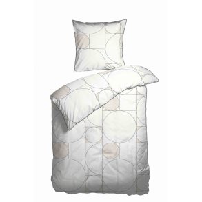 Sengetj Vega cognac satin 140x200 + pudebetrk 63x60 fra Night & Day