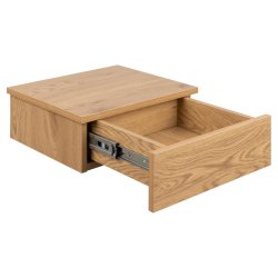 Sengebord Avignon med 1 skuffe - mat vild eg ru papir - vgmontering