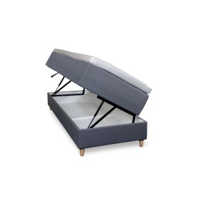 C & B magasinseng 90x200 cm. med vendbare indlg med latexpolstring og Cool Plus top