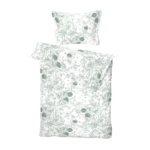 Bor�s Cotton senges�t Marielle Gr�n satin 140x220 + pudebetr�k 60x63 - TC 400