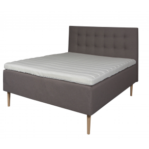 Boxmadras Nordmark 140x200 cm. lysegr med latexpolstring og bamboo latex topmadras