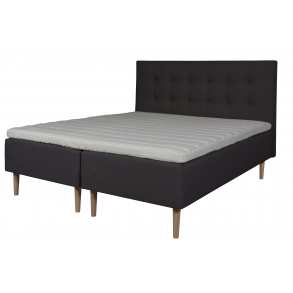 Boxmadras Nordmark 180x200 cm. mrkegr med latexpolstring og bamboo latex topmadras