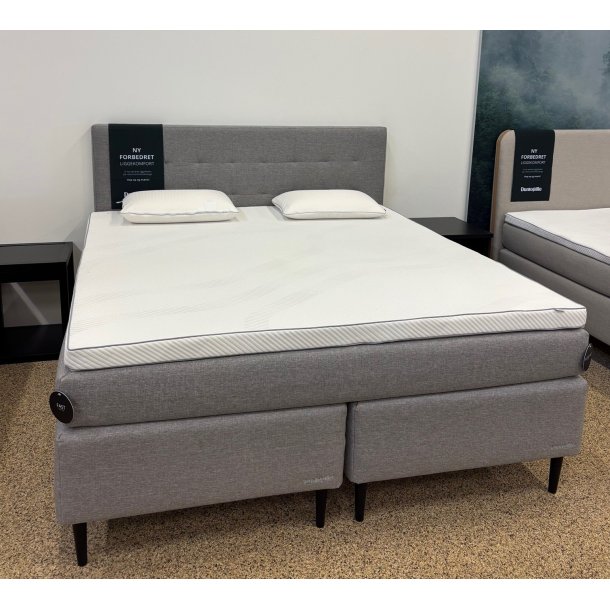 Dunlopillo Passion Kontinental 180x200 cm. - Stitch gavl &amp; Cool Wave+ naturlatex topmadras - udstillingsseng Structure varmgr�