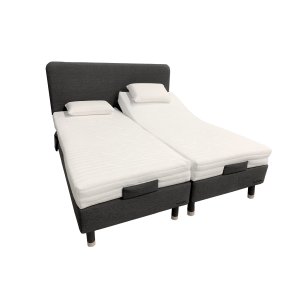 Dunlopillo Pure White elevationsseng 180x200 cm. med Naturlatex madrasser