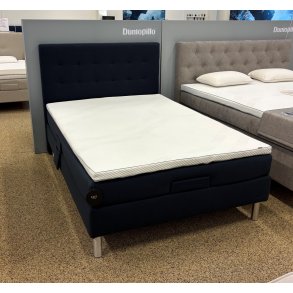 Dunlopillo Pure elevationsseng 140x200 cm. Stitch gavl, Cool Wave top - udstillingsseng Structure m�rkbl�