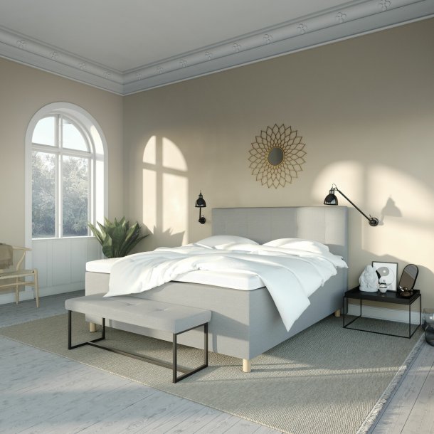 Karma Lux kontinentalseng 140x200 cm. med Lux topmadras - model Full Cover