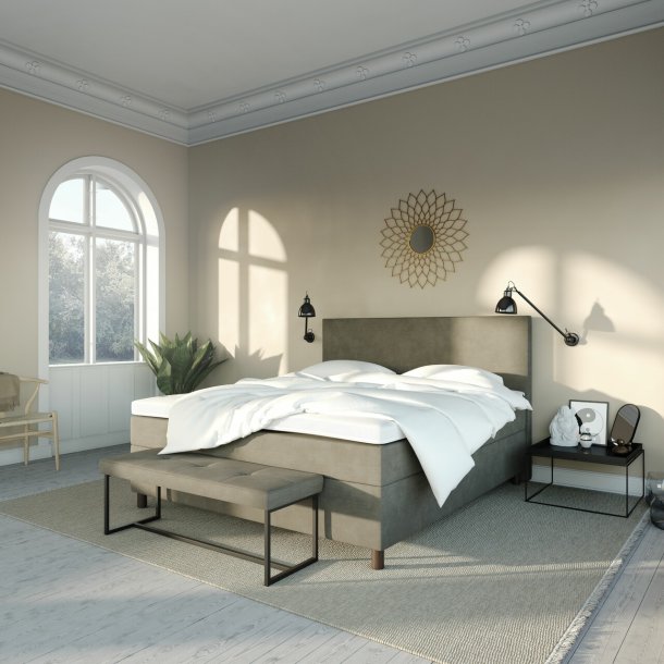 Karma Lux kontinentalseng 160x200 cm. med Lux topmadras - model Sandwich