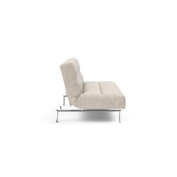 Jillis sovesofa med krom ben fra Innovation - farve 280 Avella Sand