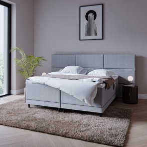 Karma Lux Dobbeltfjedret Boxelevationsseng 210x210 cm. med Bamboo topmadras