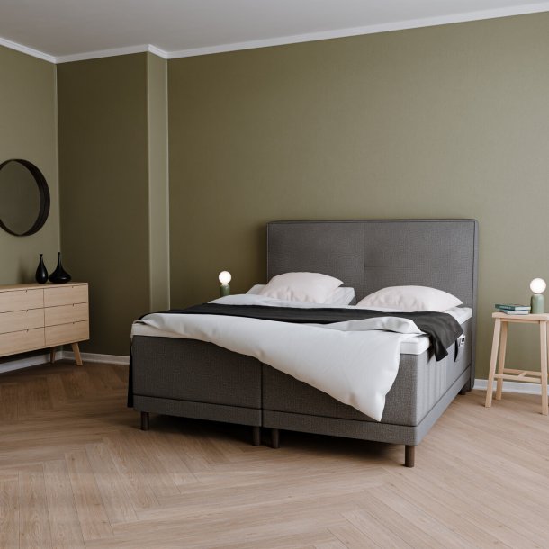 Karma Lux Dobbeltfjedret Boxelevationsseng 180x210 cm. med Bamboo topmadras