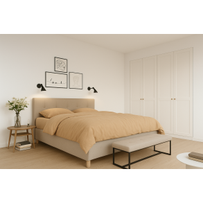 Karma Premium kontinentalseng 140x200 cm. med latexpolstring og Bamboo topmadras - model standard