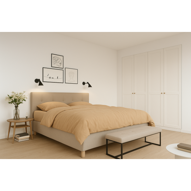 Karma Premium kontinentalseng 140x200 cm. med latexpolstring og Bamboo topmadras - model standard