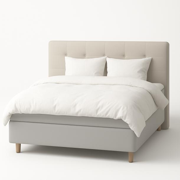Corsica DF Kontinentalseng 140x200 cm. med GRATIS Trenset gavl - farve Sand