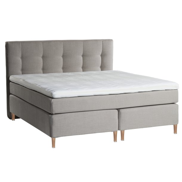 Corsica Kontinentalseng 180x200 cm. farve Sand - inkl. GRATIS Trenset gavl