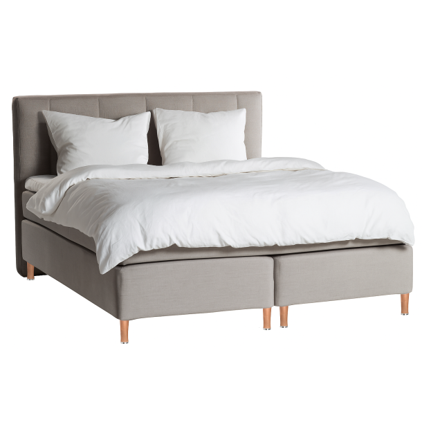 Corsica DF Kontinentalseng 180x200 cm. med GRATIS Trenset gavl - farve Sand