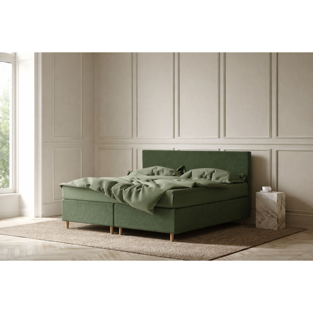 C &amp; B Kontinentalseng almindelig 180x210 cm. med latexpolstring og Cool Plus top