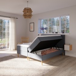 Karma Lux magasinseng 180x200 cm. med Bamboo topmadras - GRATIS Plain gavl