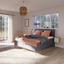 Karma Lux magasinseng 180x200 cm. med Bamboo topmadras - GRATIS Plain gavl