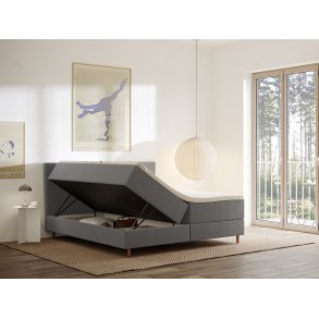 Nordmark opbevaringsseng 160x200 cm. - Latex polstring og Cool topmadras