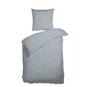 Sengetj Marley dusty blue, hamp/bomuld 140x200 + pudebetrk 63x60 fra Night & Day