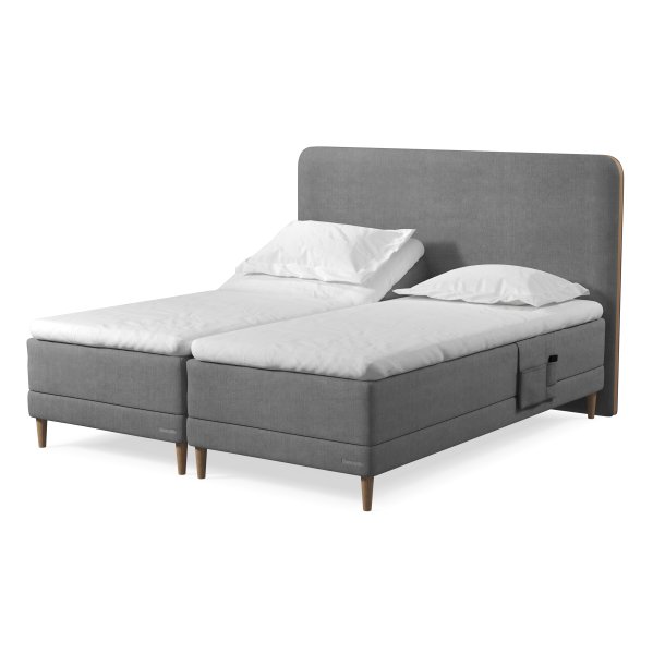Dunlopillo Pure Box elevationsseng 180x210 cm. med Cool Wave naturlatex topmadrasser
