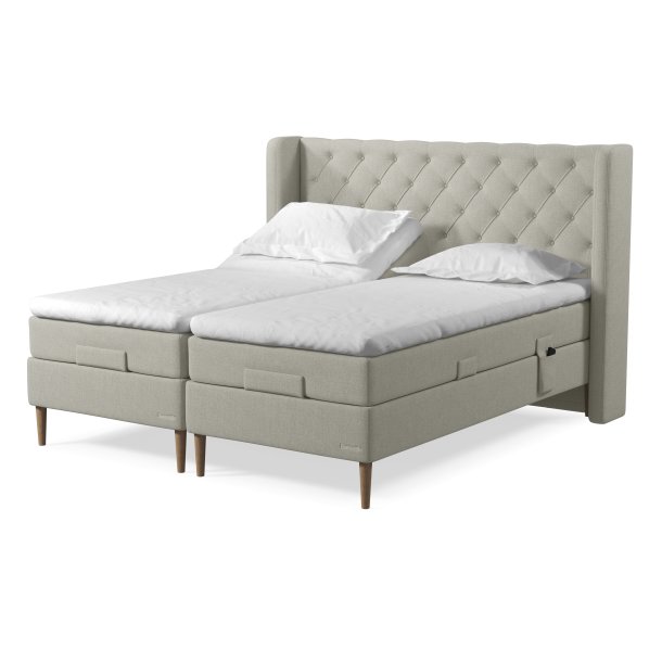 Dunlopillo Pure elevationsseng 180x210 cm. med Cool Wave naturlatex topmadrasser