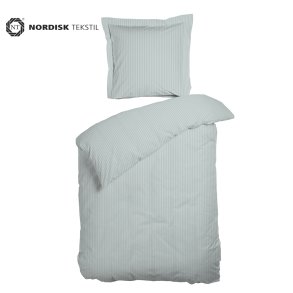 Senget�j bomuld Monza gr�n 140x220 og pudebetr�k 63x60 fra Nordisk Tekstil - Jacquardv�vet