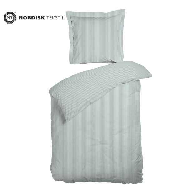 Senget�j bomuld Monza gr�n 140x220 og pudebetr�k 63x60 fra Nordisk Tekstil - Jacquardv�vet