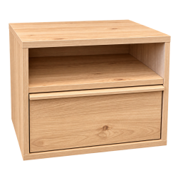 Sengebord Hana med 1 skuffe nederst - eg look - v�gmontering