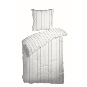 Sengetj kologisk bomuldssatin Flow Beige 140x220 og pudebetrk 63x60 fra Night & Day - TC300