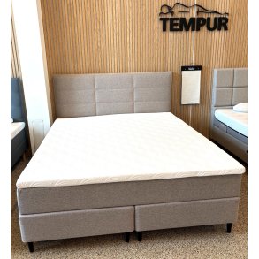 TEMPUR Relaxation Kontinental 180x200 cm. - Rectangle gavl - Topper One medium - udstillingsseng farve Taupe