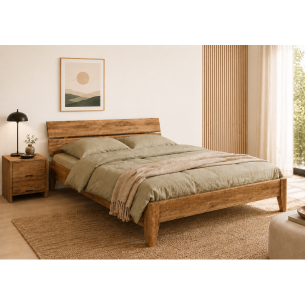 Sengeramme T26 Easy Sleep - Eg olie massiv tr� fra Tj�rnbo - 2-delt gavl C92