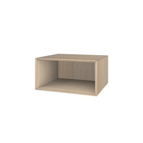 Wood Box sengebord eg hvidolieret ben - b. 39,4 x h. 19,8 cm.