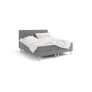 C & B elevationsseng 180x200 cm. med vendbare madrasser med latexpolstring og Cool Plus top