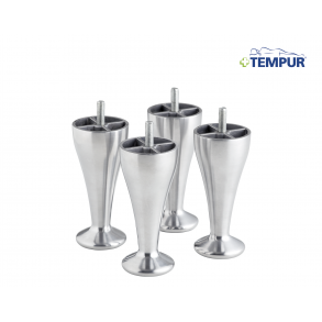 TEMPUR designben krom (4 stk.)